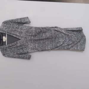 Artelier Nicole Miller Black and White Ruched Dress Size Large